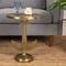 Hello Honey® 19" Round Gold Nautical Accent Table with Anchor Base